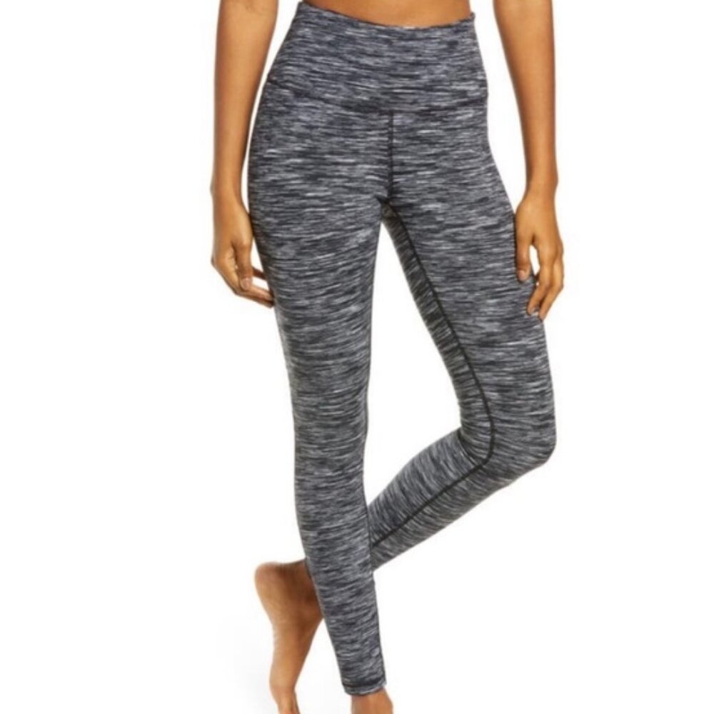 GUC Zella Live In Leggings in Dark Heather Space Dye Grey High Waist | Size L
